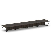 Steel Meet KM-PR.B.SP-24 (Дуб мали/Графит/Черный) Стол переговорный прямоугольный