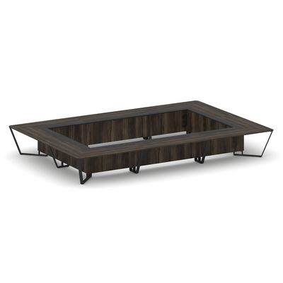 Steel Meet KM-PR.B.SP-26K2 (Дуб мали/Графит/Черный) Стол переговорный прямоугольный