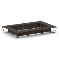 Steel Meet KMK-PR.B.SP-26K2 (Дуб мали/Графит/Черный) Стол переговорный прямоугольный