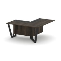 Steel Meet KMK-PR.B.SPPOU-16(R) (Дуб мали/Графит/Черный) Проходной угловой модуль правый