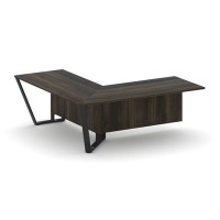 Steel Meet KMK-PR.B.SPZOU-20(L) (Дуб мали/Графит/Черный) Завершающий угловой модуль левый