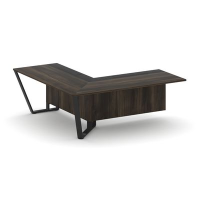 Steel Meet KMK-PR.B.SPZOU-20(L) (Дуб мали/Графит/Черный) Завершающий угловой модуль левый