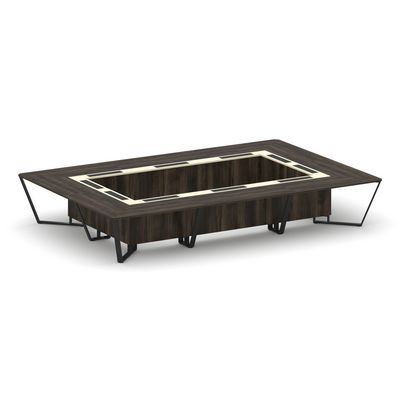 Steel Meet KM-PR.B.SP-20K (Дуб мали/Ваниль/Черный) Стол переговорный прямоугольный