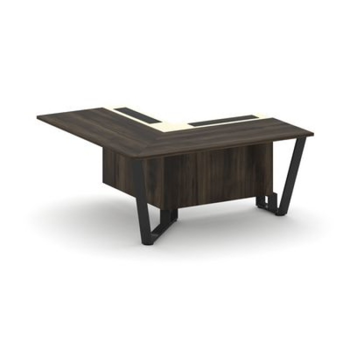 Стил Мит KM-PR.B.SPPOU-16(L) (Дуб мали/Ваниль/Черный) Проходной угловой модуль левый