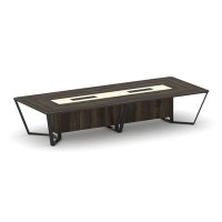 Steel Meet KMK-PR.B.SP-14 (Дуб мали/Ваниль/Черный) Стол переговорный прямоугольный