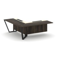 Steel Meet KMK-PR.B.SPZOU-20(L) (Дуб мали/Ваниль/Черный) Завершающий угловой модуль левый