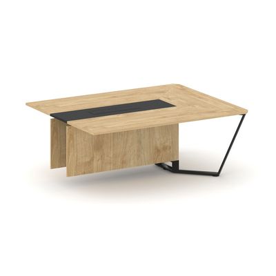 Steel Meet KM-PR.B.SPZW-20 (Тиквуд светлый/Графит/Черный) Завершающий модуль L=2000