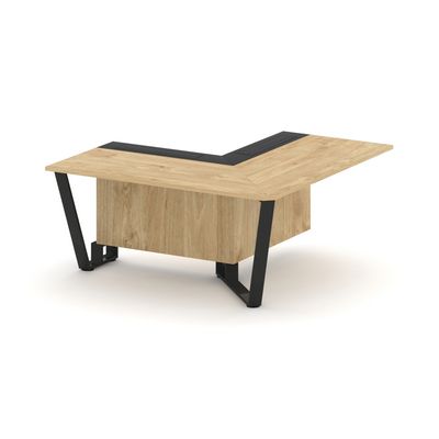 Steel Meet KMK-PR.B.SPPOU-16(R) (Тиквуд светлый/Графит/Черный) Проходной угловой модуль правый