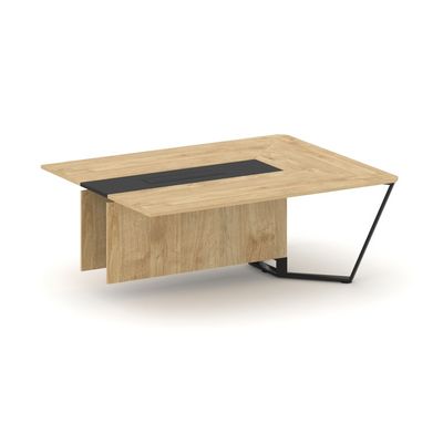 Steel Meet KMK-PR.B.SPZW-20 (Тиквуд светлый/Графит/Черный) Завершающий модуль L=2000