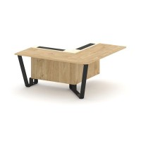 Steel Meet KM-PR.B.SPPOU-16(R) (Тиквуд светлый/Ваниль/Черный) Проходной угловой модуль правый