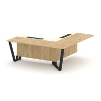 Steel Meet KMK-PR.B.SPPOU-20(R) (Тиквуд светлый/Ваниль/Черный) Проходной угловой модуль правый