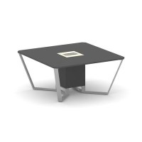 Steel Meet KM-PR.B.SP-08 (Антрацит/Ваниль/Серый) Стол переговорный квадратный
