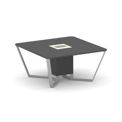 Steel Meet KM-PR.B.SP-08 (Антрацит/Ваниль/Серый) Стол переговорный квадратный
