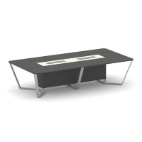 Steel Meet KM-PR.B.SP-12 (Антрацит/Ваниль/Серый) Стол переговорный прямоугольный