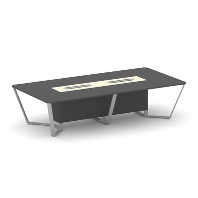 Steel Meet KM-PR.B.SP-12 (Антрацит/Ваниль/Серый) Стол переговорный прямоугольный