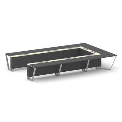 Steel Meet KM-PR.B.SP-15P (Антрацит/Ваниль/Серый) Стол переговорный П-образный