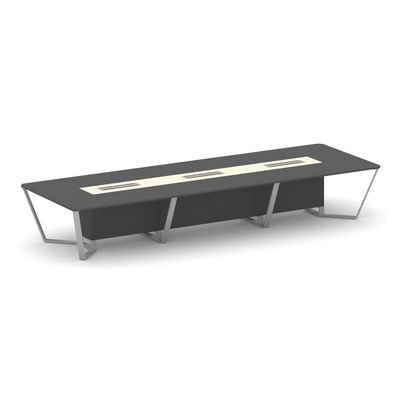 Steel Meet KM-PR.B.SP-16 (Антрацит/Ваниль/Серый) Стол переговорный прямоугольный