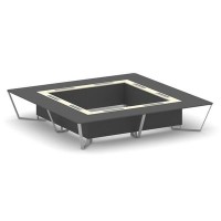 Steel Meet KM-PR.B.SP-20K2 (Антрацит/Ваниль/Серый) Стол переговорный квадратный