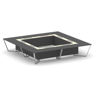 Steel Meet KM-PR.B.SP-20K2 (Антрацит/Ваниль/Серый) Стол переговорный квадратный