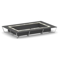 Steel Meet KM-PR.B.SP-26K2 (Антрацит/Ваниль/Серый) Стол переговорный прямоугольный