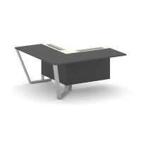 Steel Meet KM-PR.B.SPZOU-16(L) (Антрацит/Ваниль/Серый) Завершающий угловой модуль левый