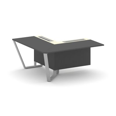 Steel Meet KM-PR.B.SPZOU-16(L) (Антрацит/Ваниль/Серый) Завершающий угловой модуль левый