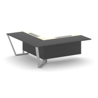 Steel Meet KM-PR.B.SPZOU-20(L) (Антрацит/Ваниль/Серый) Завершающий угловой модуль левый