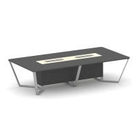 Steel Meet KMK-PR.B.SP-12 (Антрацит/Ваниль/Серый) Стол переговорный прямоугольный