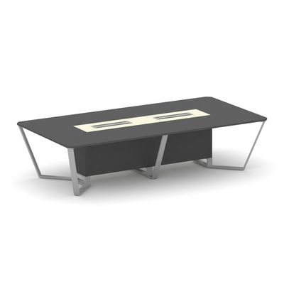 Steel Meet KMK-PR.B.SP-12 (Антрацит/Ваниль/Серый) Стол переговорный прямоугольный