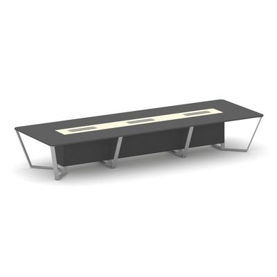 Steel Meet KMK-PR.B.SP-16 (Антрацит/Ваниль/Серый) Стол переговорный прямоугольный