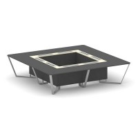 Steel Meet KMK-PR.B.SP-16K (Антрацит/Ваниль/Серый) Стол переговорный квадратный