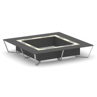 Steel Meet KMK-PR.B.SP-20K2 (Антрацит/Ваниль/Серый) Стол переговорный квадратный