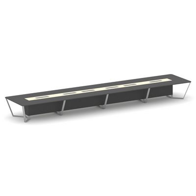 Steel Meet KMK-PR.B.SP-24 (Антрацит/Ваниль/Серый) Стол переговорный прямоугольный