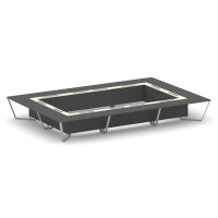 Steel Meet KMK-PR.B.SP-26K2 (Антрацит/Ваниль/Серый) Стол переговорный прямоугольный