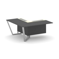 Steel Meet KMK-PR.B.SPZOU-16(L) (Антрацит/Ваниль/Серый) Завершающий угловой модуль левый