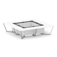 Steel Meet KM-PR.B.SP-16K (Белый бриллиант/Графит/Серый) Стол переговорный квадратный