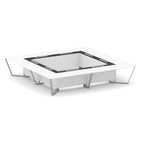 Steel Meet KM-PR.B.SP-20K2 (Белый бриллиант/Графит/Серый) Стол переговорный квадратный