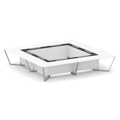 Steel Meet KMK-PR.B.SP-20K2 (Белый бриллиант/Графит/Серый) Стол переговорный квадратный