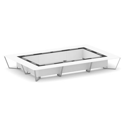 Steel Meet KMK-PR.B.SP-26K2 (Белый бриллиант/Графит/Серый) Стол переговорный прямоугольный