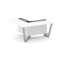 Steel Meet KMK-PR.B.SPPOU-16(L) (Белый бриллиант/Графит/Серый) Проходной угловой модуль левый