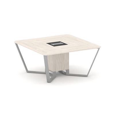 Steel Meet KM-PR.B.SP-08 (Денвер светлый/Графит/Серый) Стол переговорный квадратный