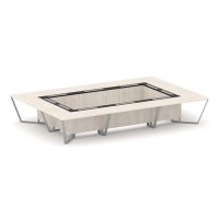 Steel Meet KM-PR.B.SP-20K (Денвер светлый/Графит/Серый) Стол переговорный прямоугольный