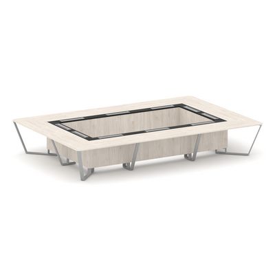 Steel Meet KM-PR.B.SP-20K (Денвер светлый/Графит/Серый) Стол переговорный прямоугольный