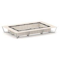 Steel Meet KM-PR.B.SP-26K2 (Денвер светлый/Графит/Серый) Стол переговорный прямоугольный