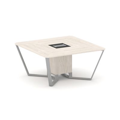 Steel Meet KMK-PR.B.SP-08 (Денвер светлый/Графит/Серый) Стол переговорный квадратный