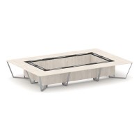 Steel Meet KMK-PR.B.SP-20K (Денвер светлый/Графит/Серый) Стол переговорный прямоугольный