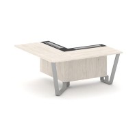 Steel Meet KMK-PR.B.SPPOU-16(L) (Денвер светлый/Графит/Серый) Проходной угловой модуль левый