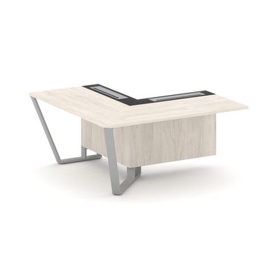 Steel Meet KMK-PR.B.SPZOU-16(L) (Денвер светлый/Графит/Серый) Завершающий угловой модуль левый