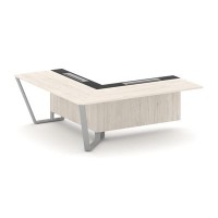 Steel Meet KMK-PR.B.SPZOU-20(L) (Денвер светлый/Графит/Серый) Завершающий угловой модуль левый