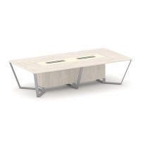 Steel Meet KM-PR.B.SP-12 (Денвер светлый/Ваниль/Серый) Стол переговорный прямоугольный
